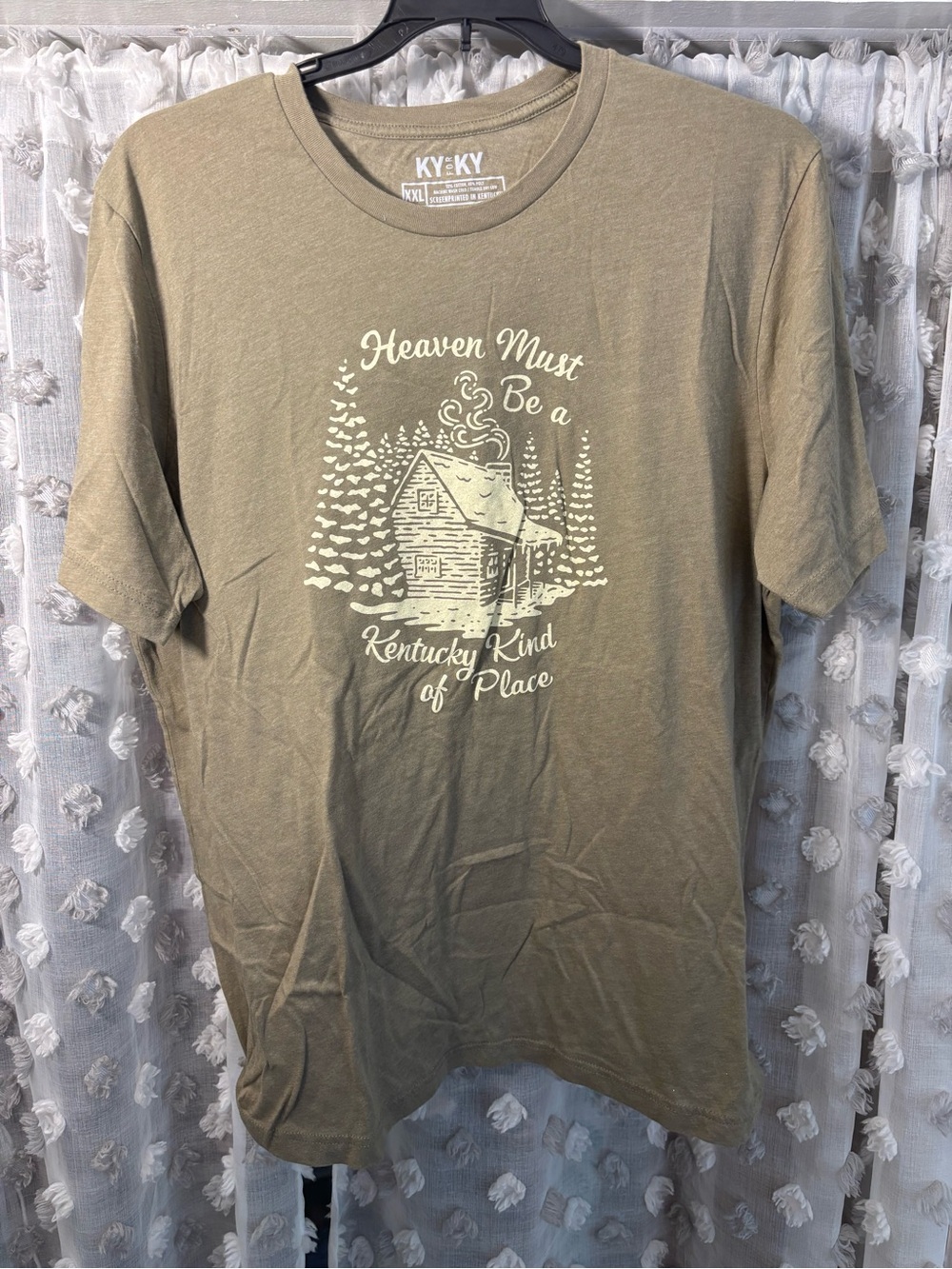 Olive Graphic Short Sleeve Tee - 'Heaven Must Be a Kentucky Kind of Place'